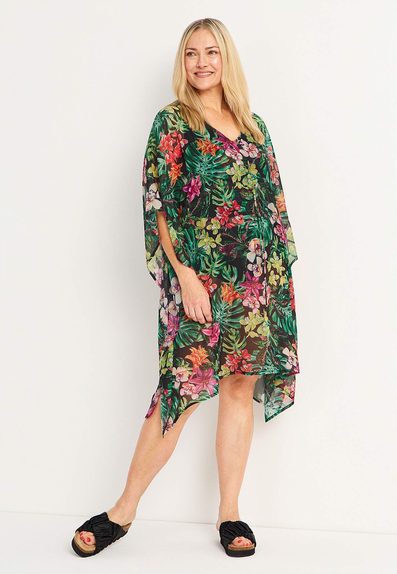 Mønstret strandkaftan