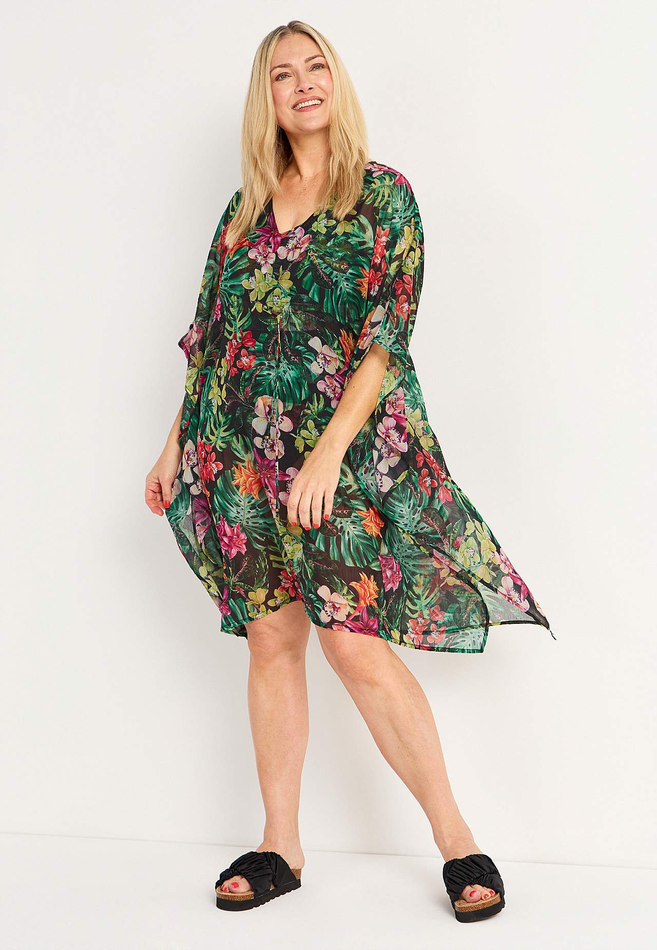 Mønstret strandkaftan