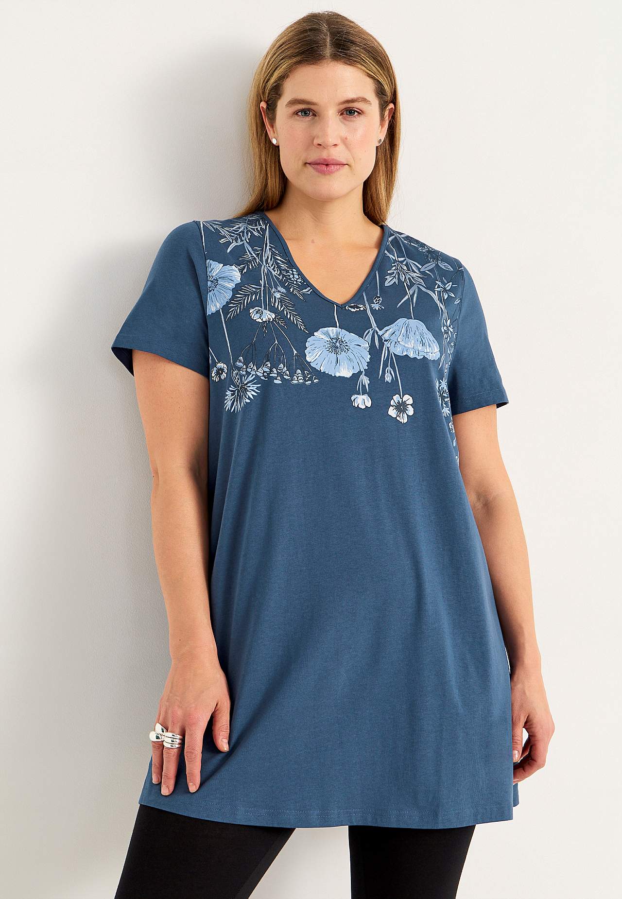 Mønstrede jerseytunikaer Barbro 2-pack