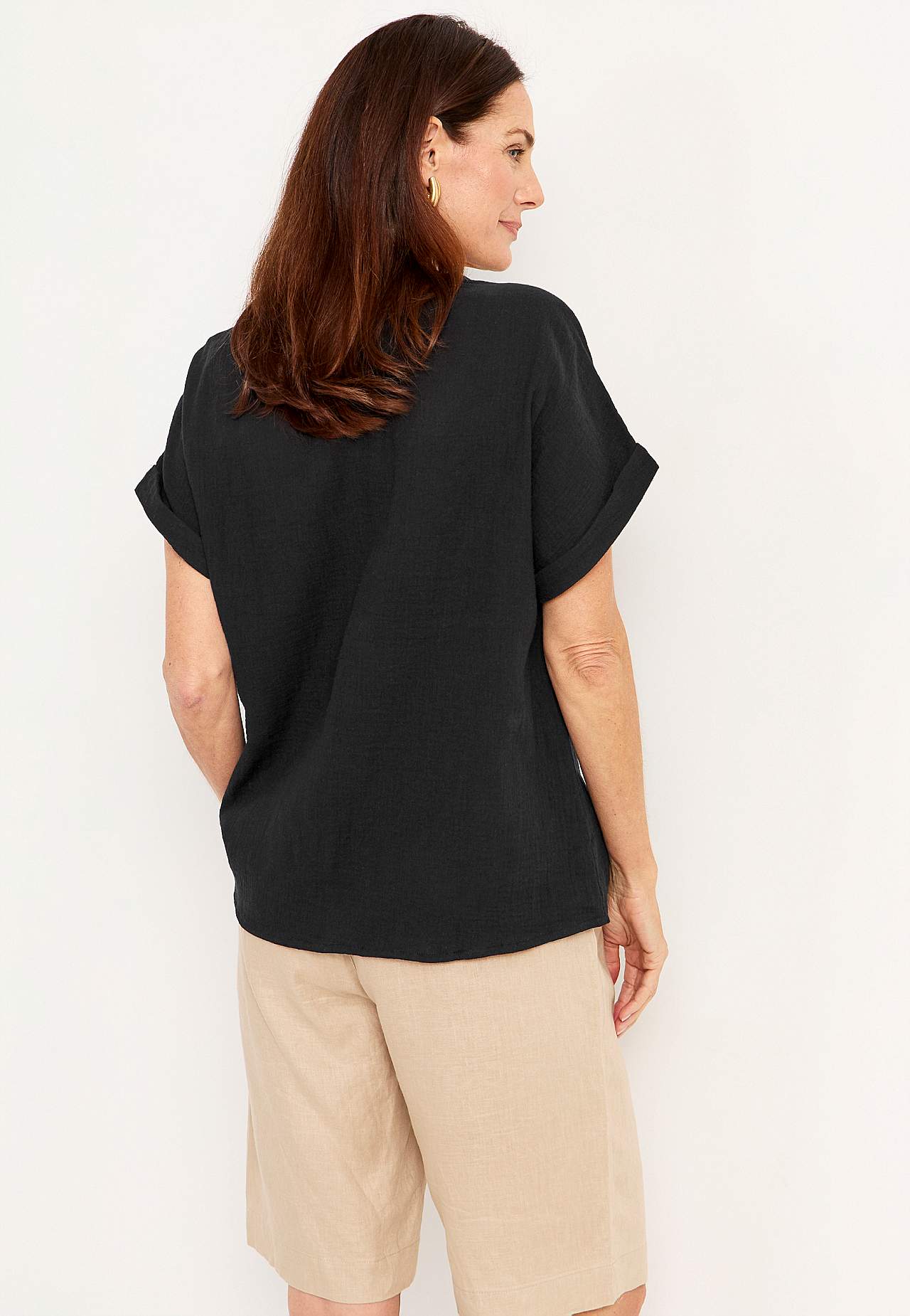 Kortermet bomullsbluse