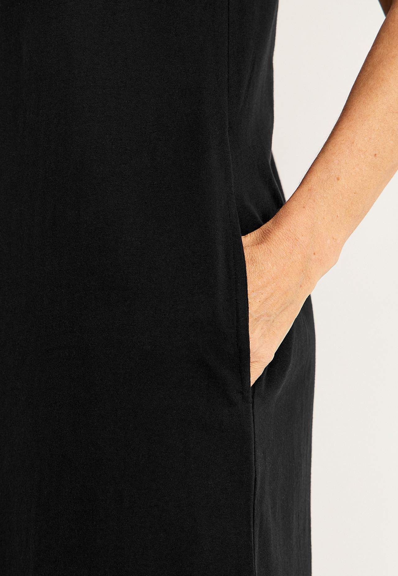 Ermløs Jersey-kjole