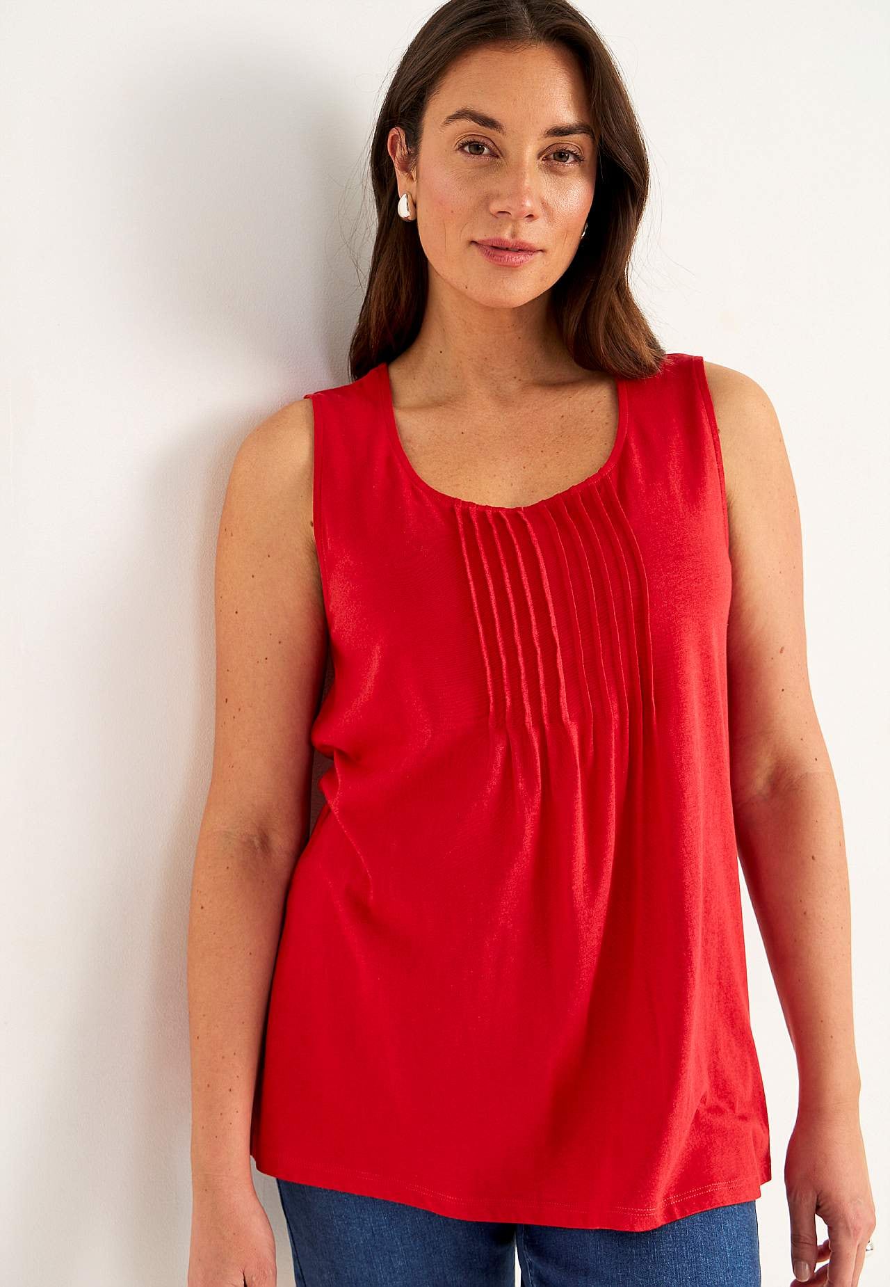 Singlet med dekorativ fold