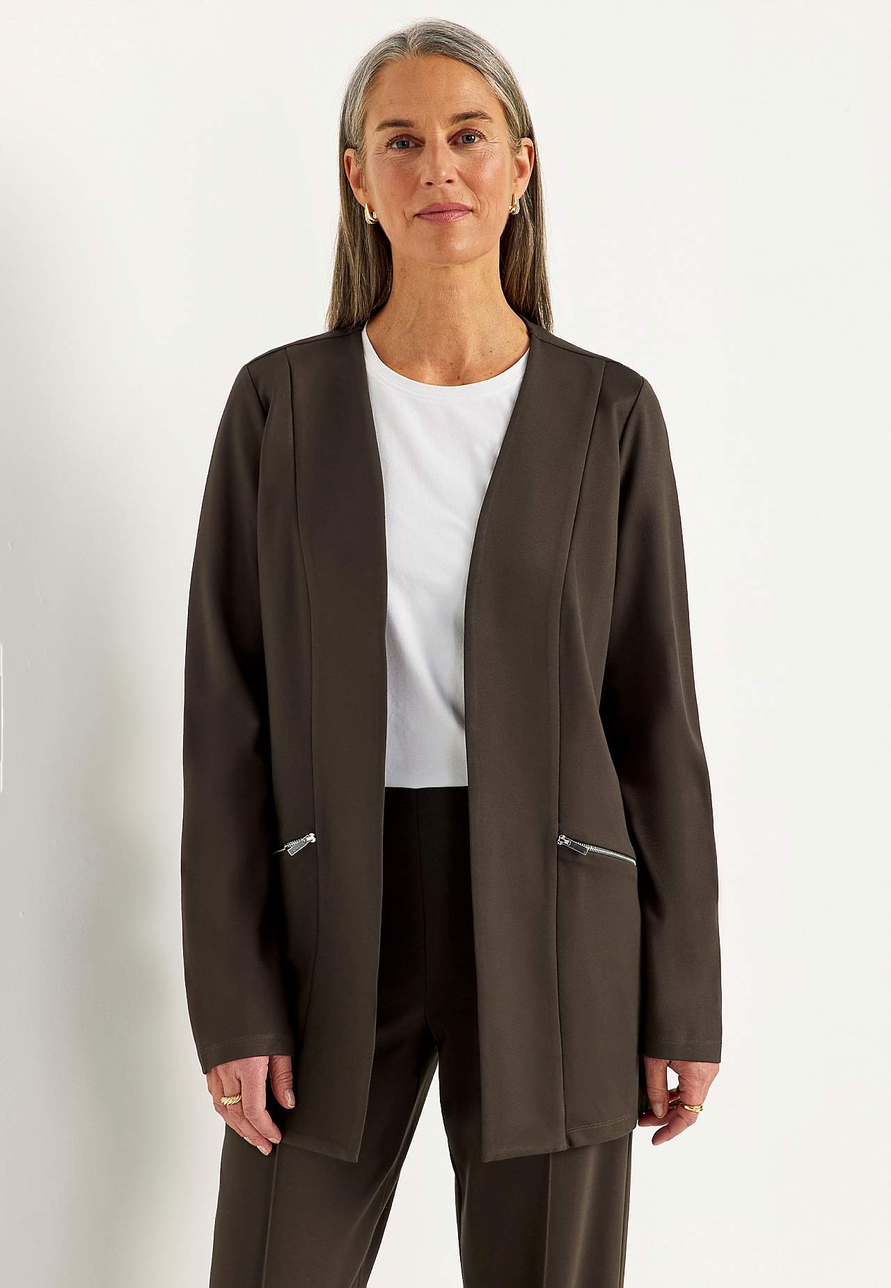 Stilren blazer i Punto di Roma-trikot Lisa