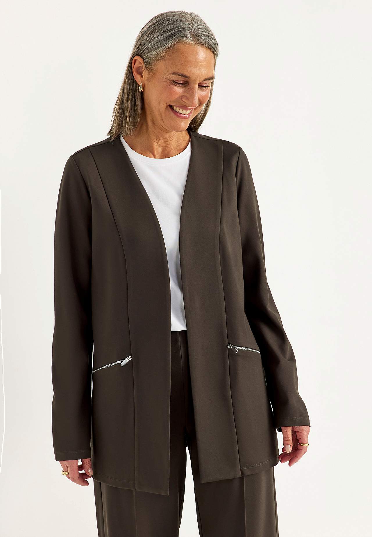 Stilren blazer i Punto di Roma-trikot Lisa
