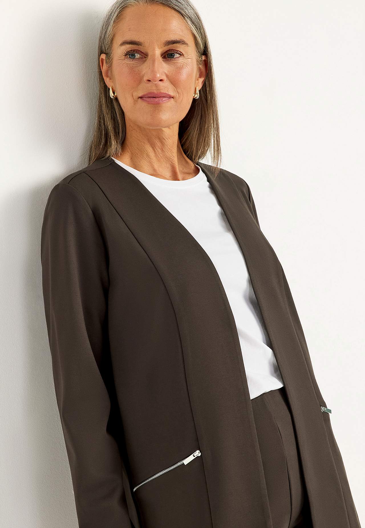 Stilren blazer i Punto di Roma-trikot Lisa