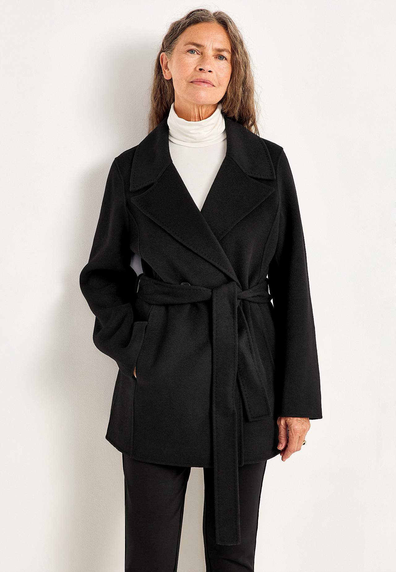 Ullkåpe Premium med knytebelte