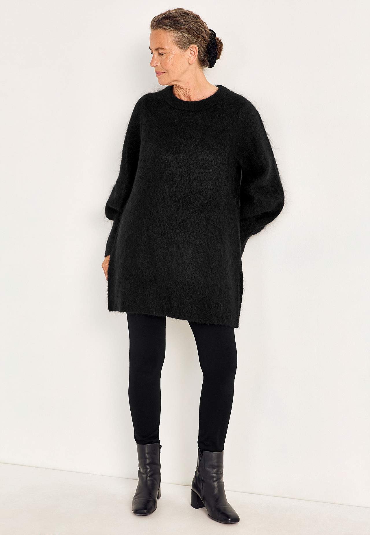 Tunika Premium i mohair- og ullblanding