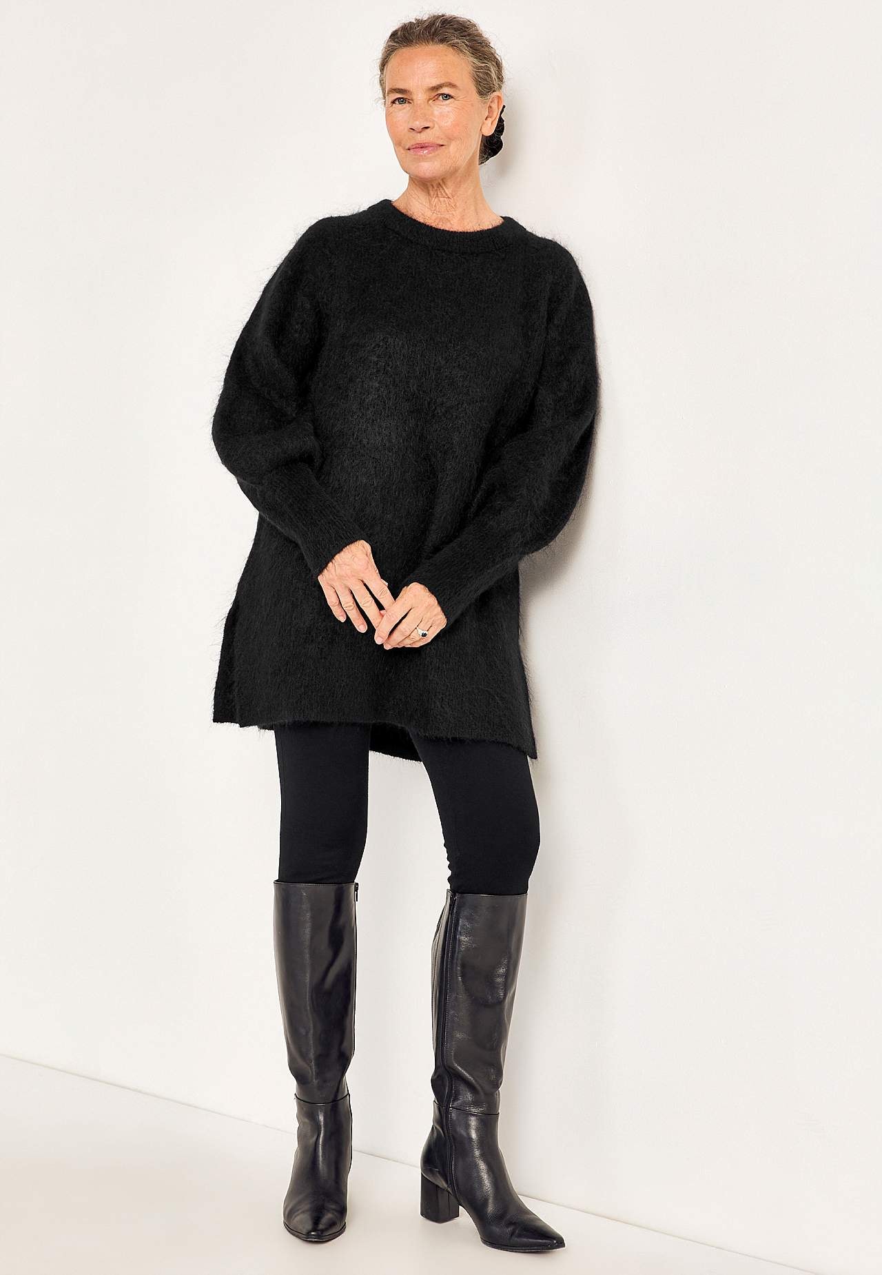 Tunika Premium i mohair- og ullblanding