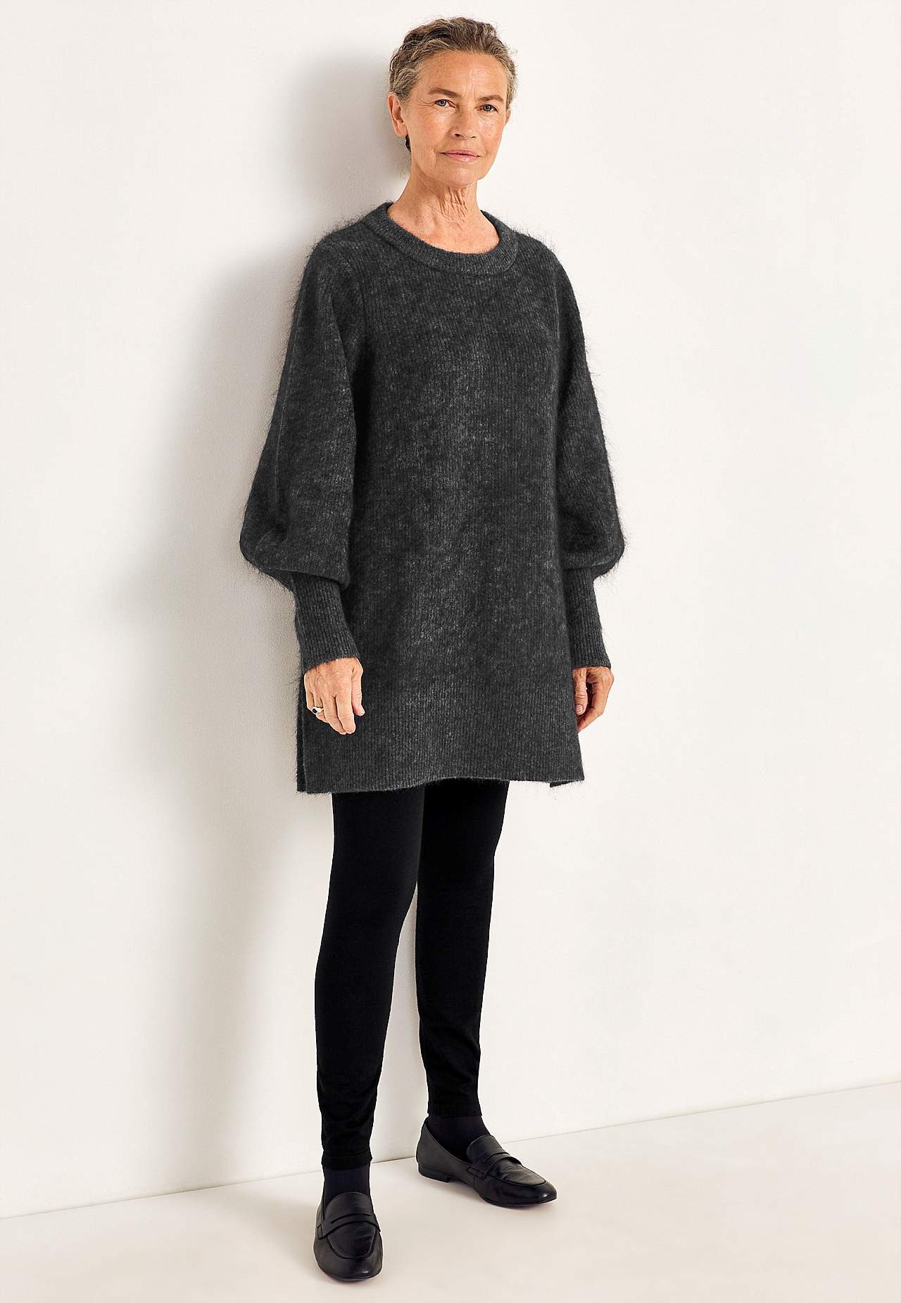 Tunika Premium i mohair- og ullblanding