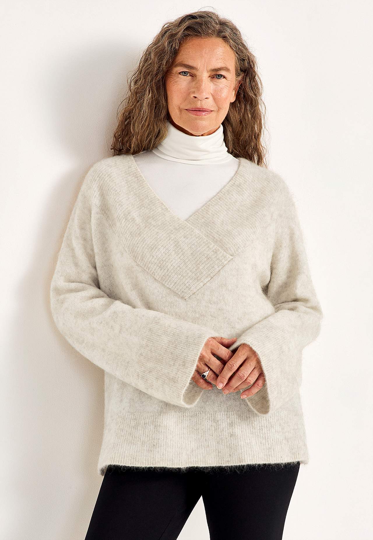 Genser Premium i mohair- og ullblanding