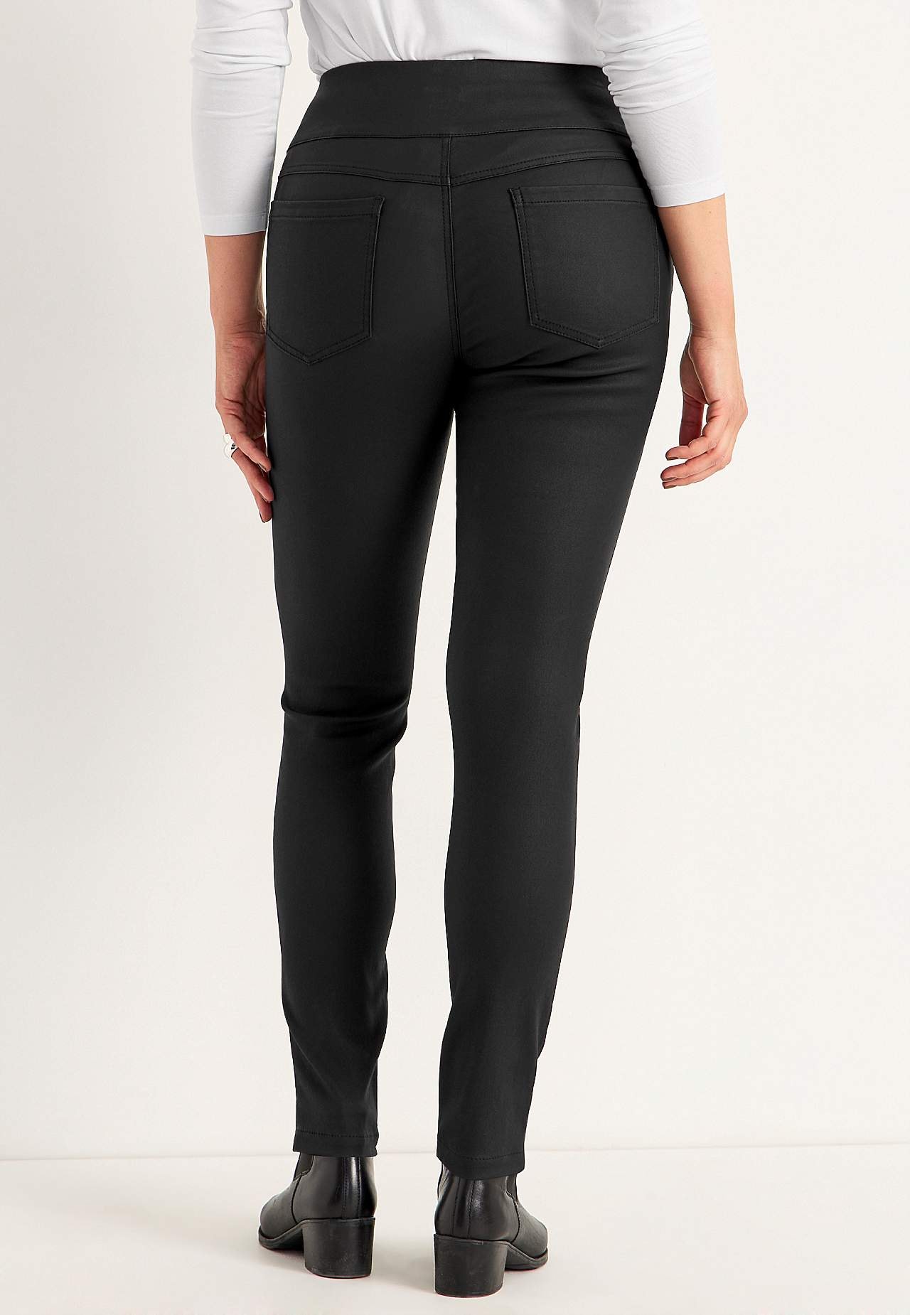 Belagte jeggings med smale ben