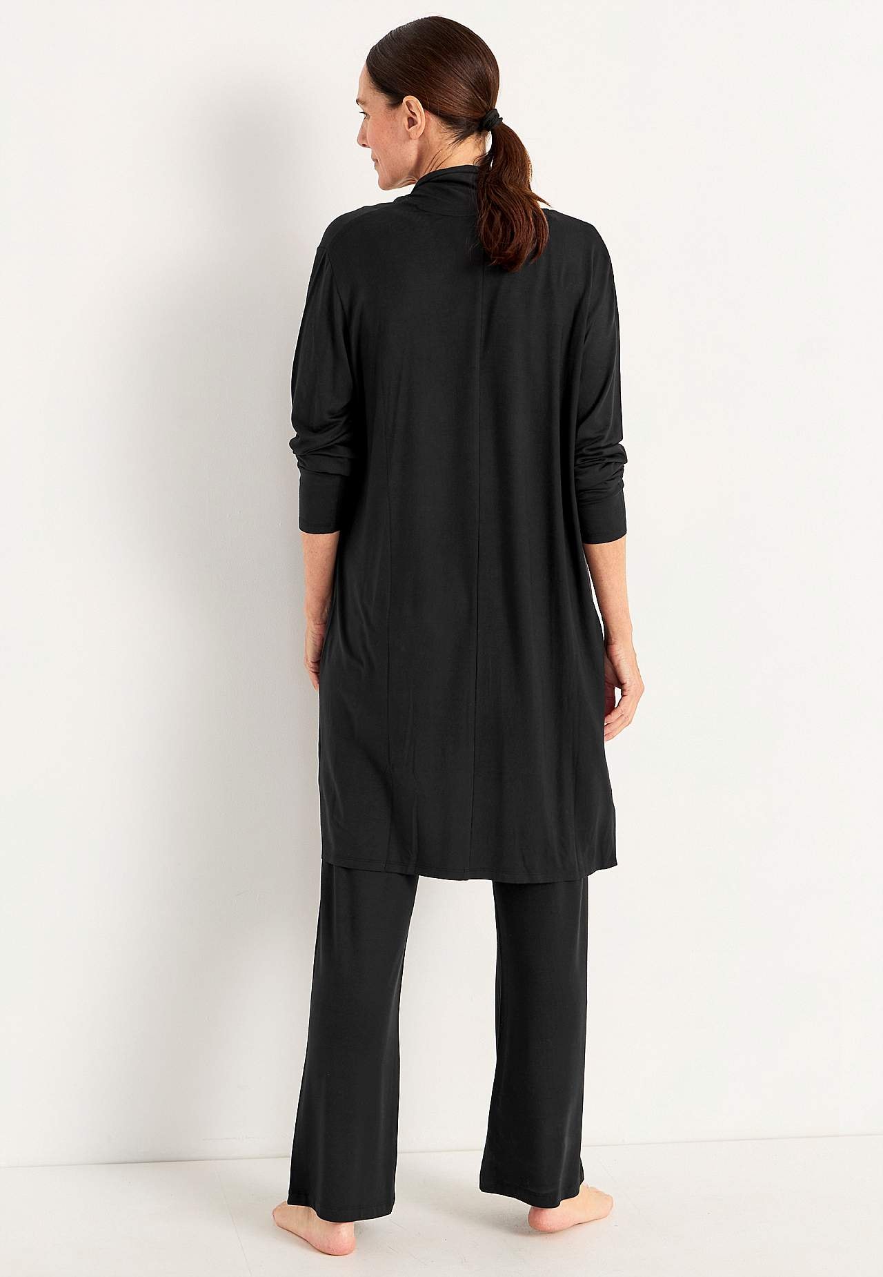 Lang cardigan i tricot