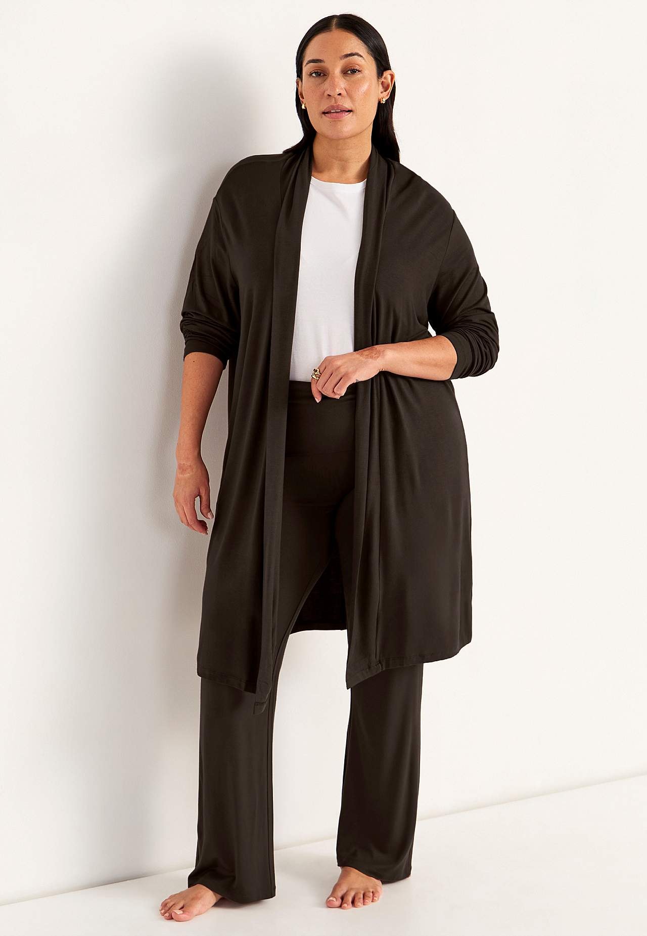 Lang cardigan i tricot Sofia