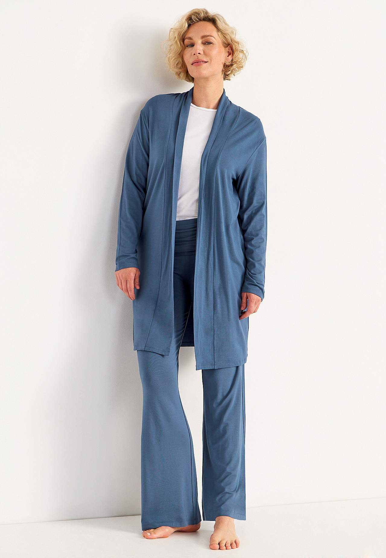 Lang cardigan i tricot