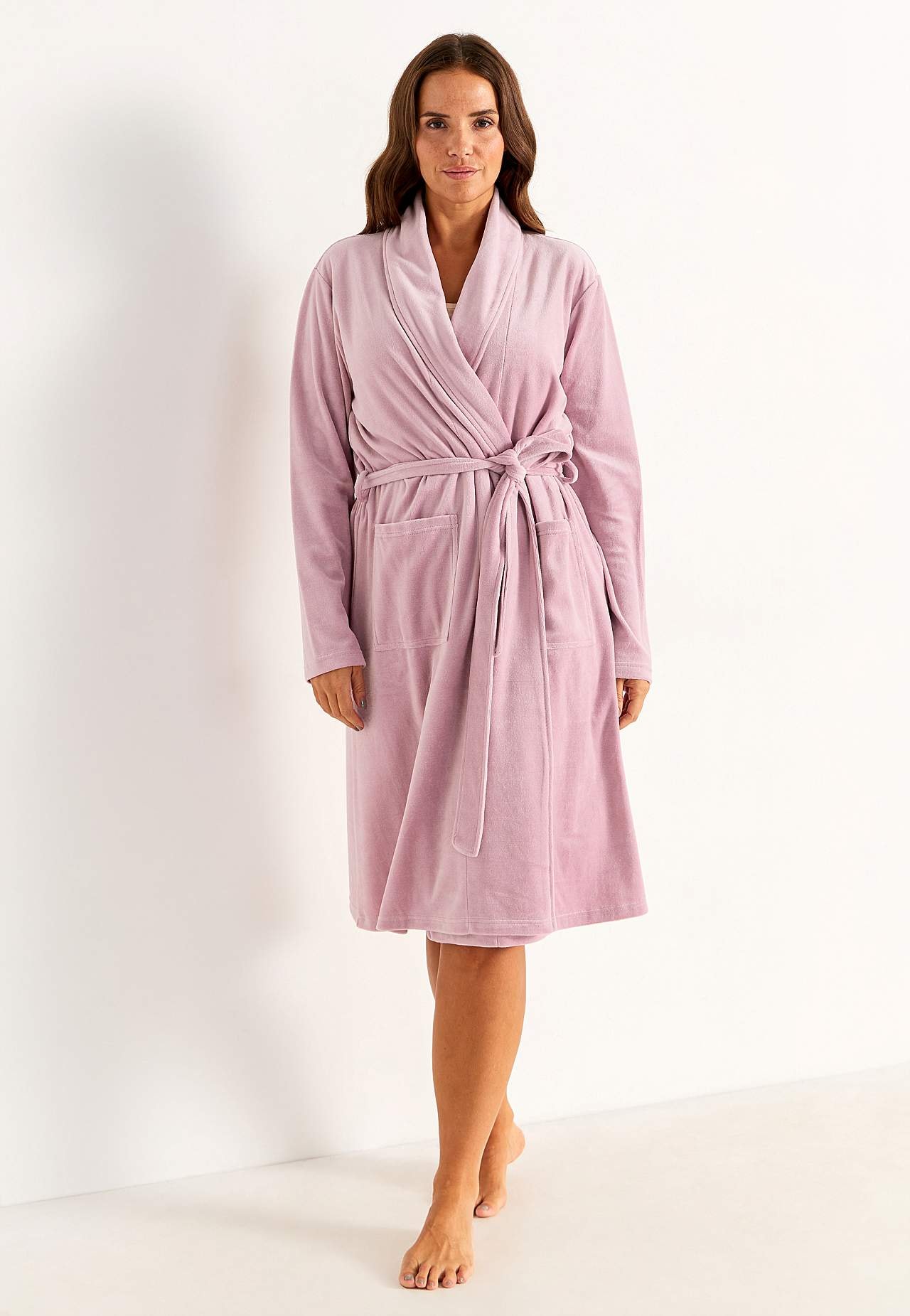Morgenkåpe i velour