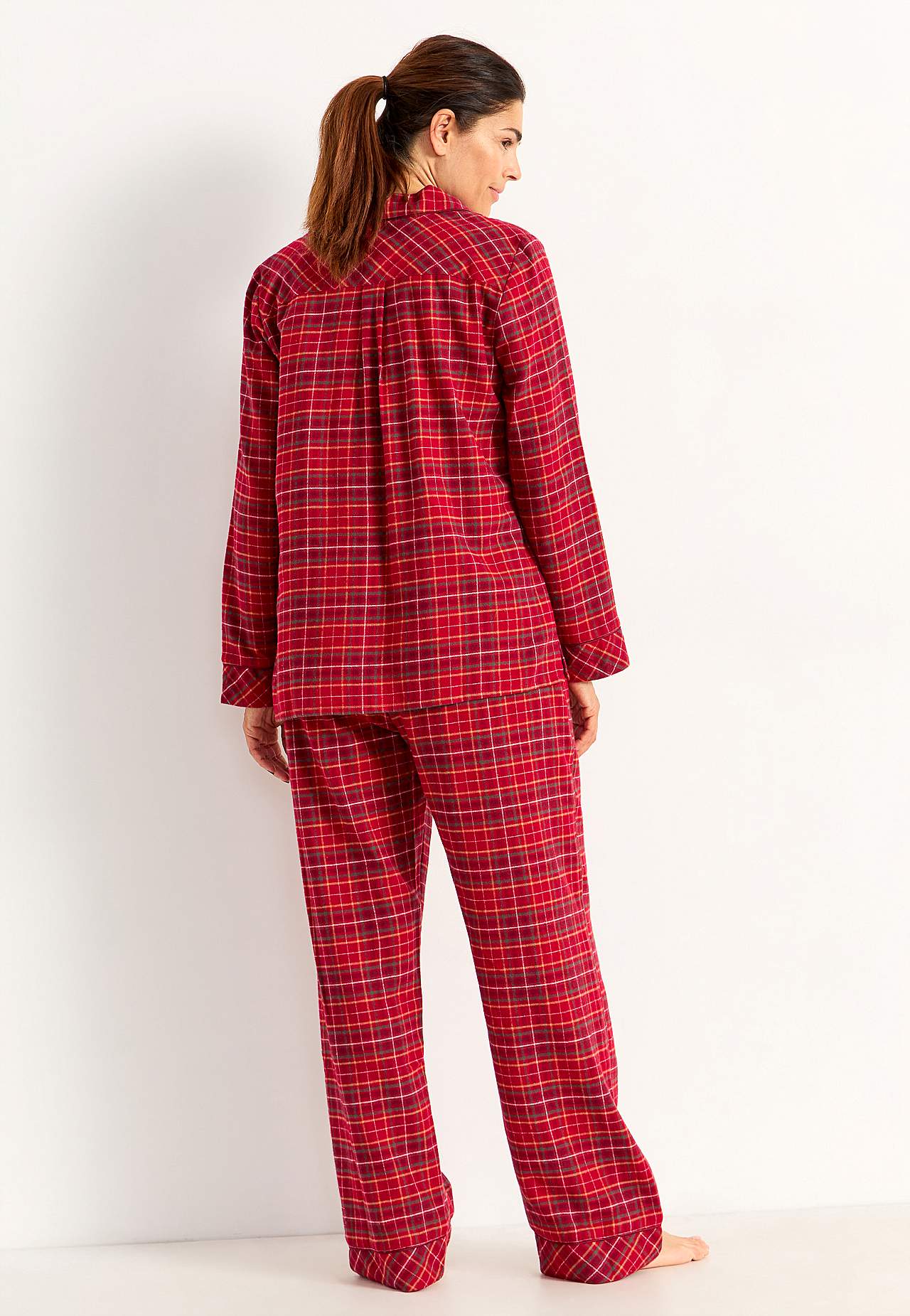 Rutete pyjamas i flanell