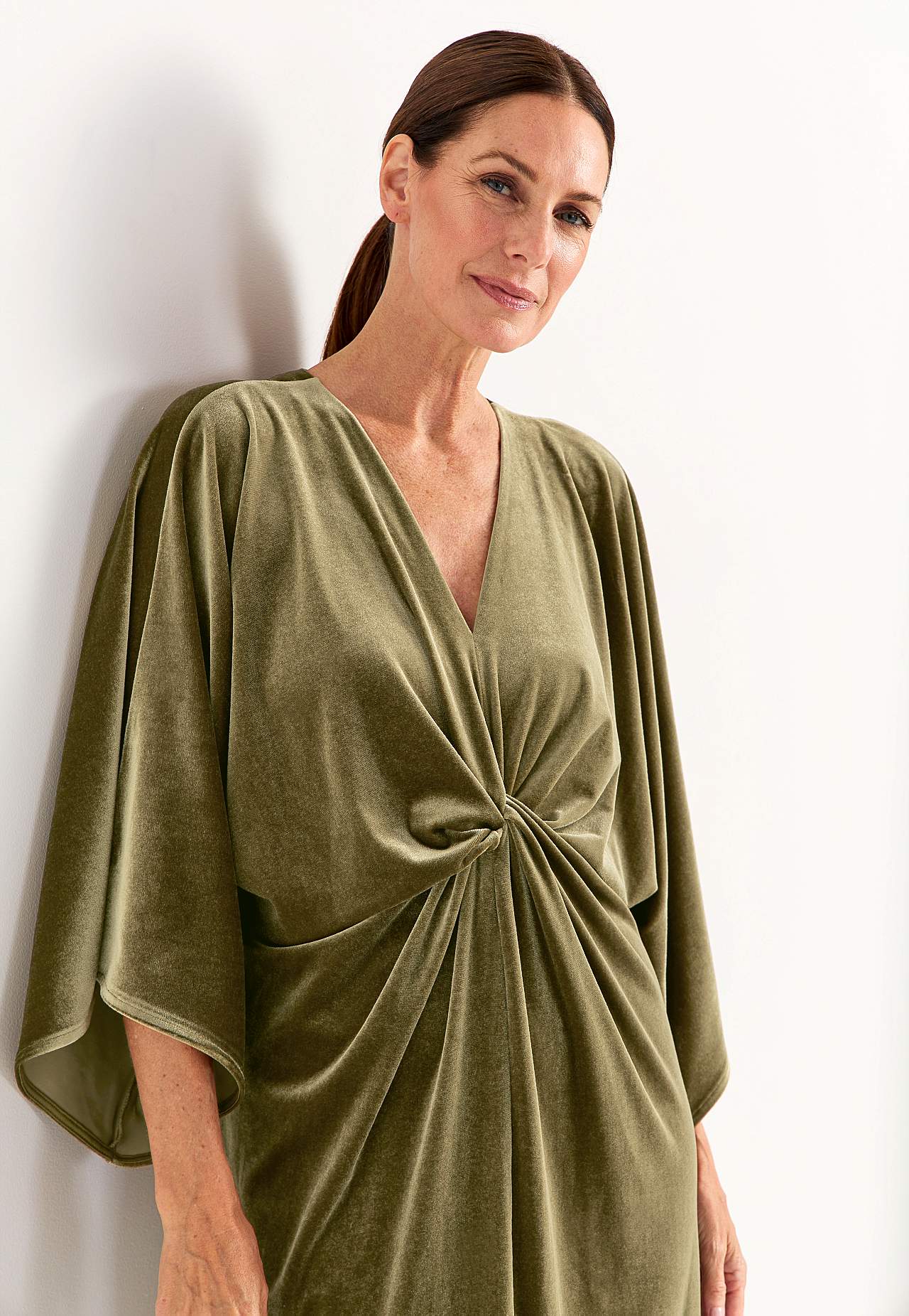 Elegant kaftankjole i velur