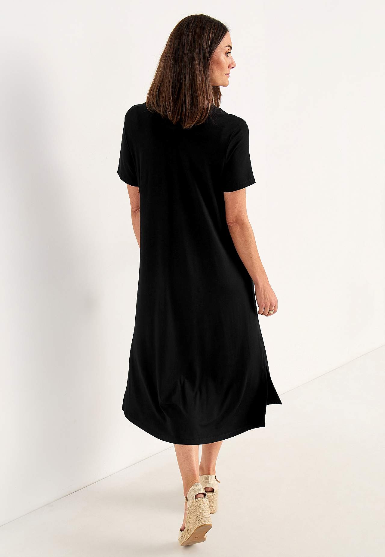 V-halset Jersey-kjole