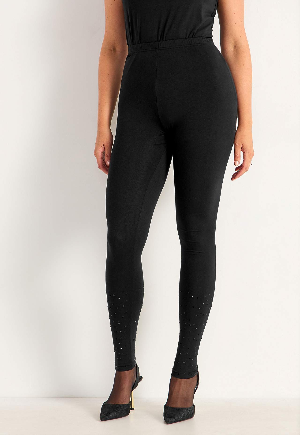 Leggings med glitterdetaljer