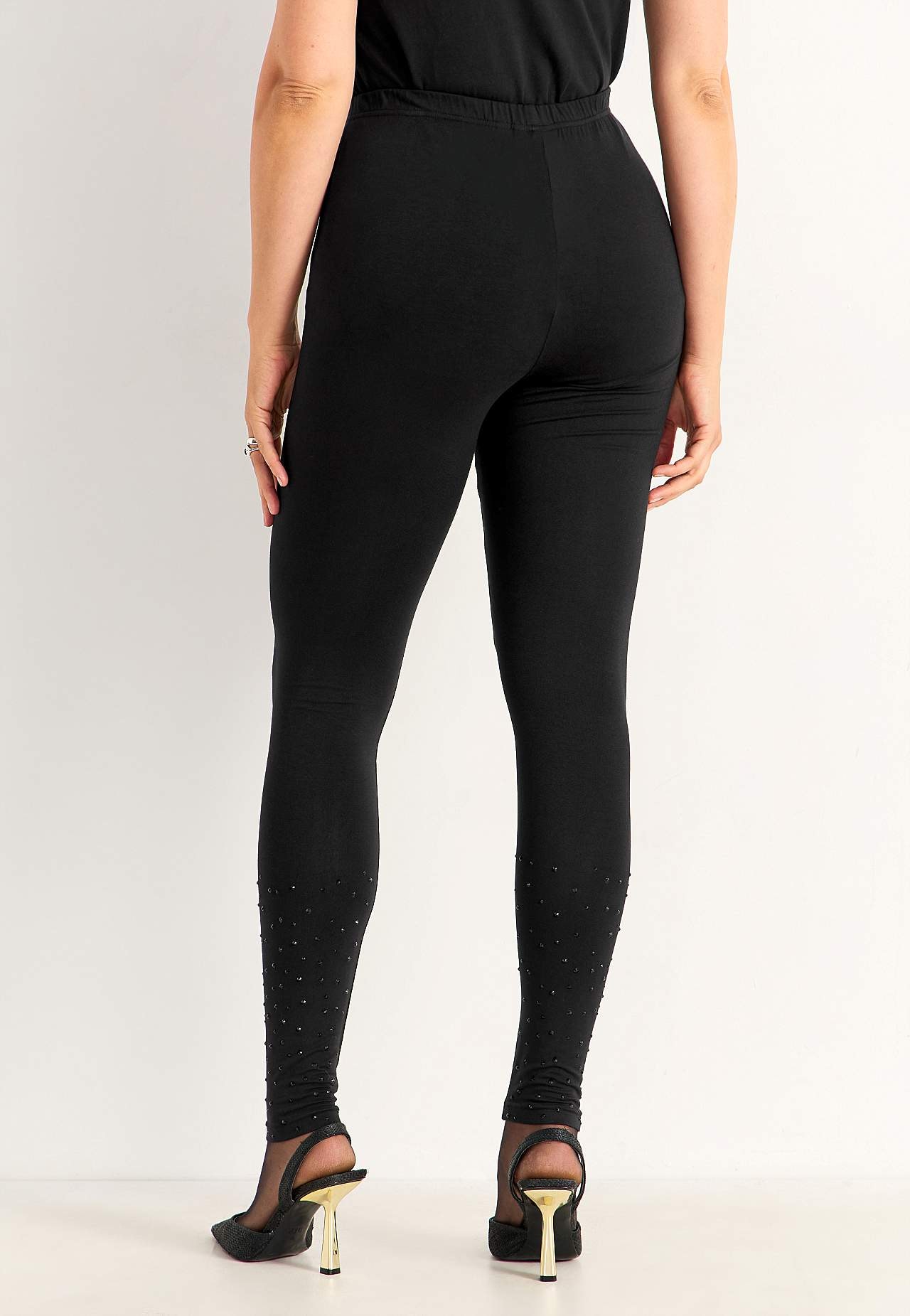 Leggings med glitterdetaljer