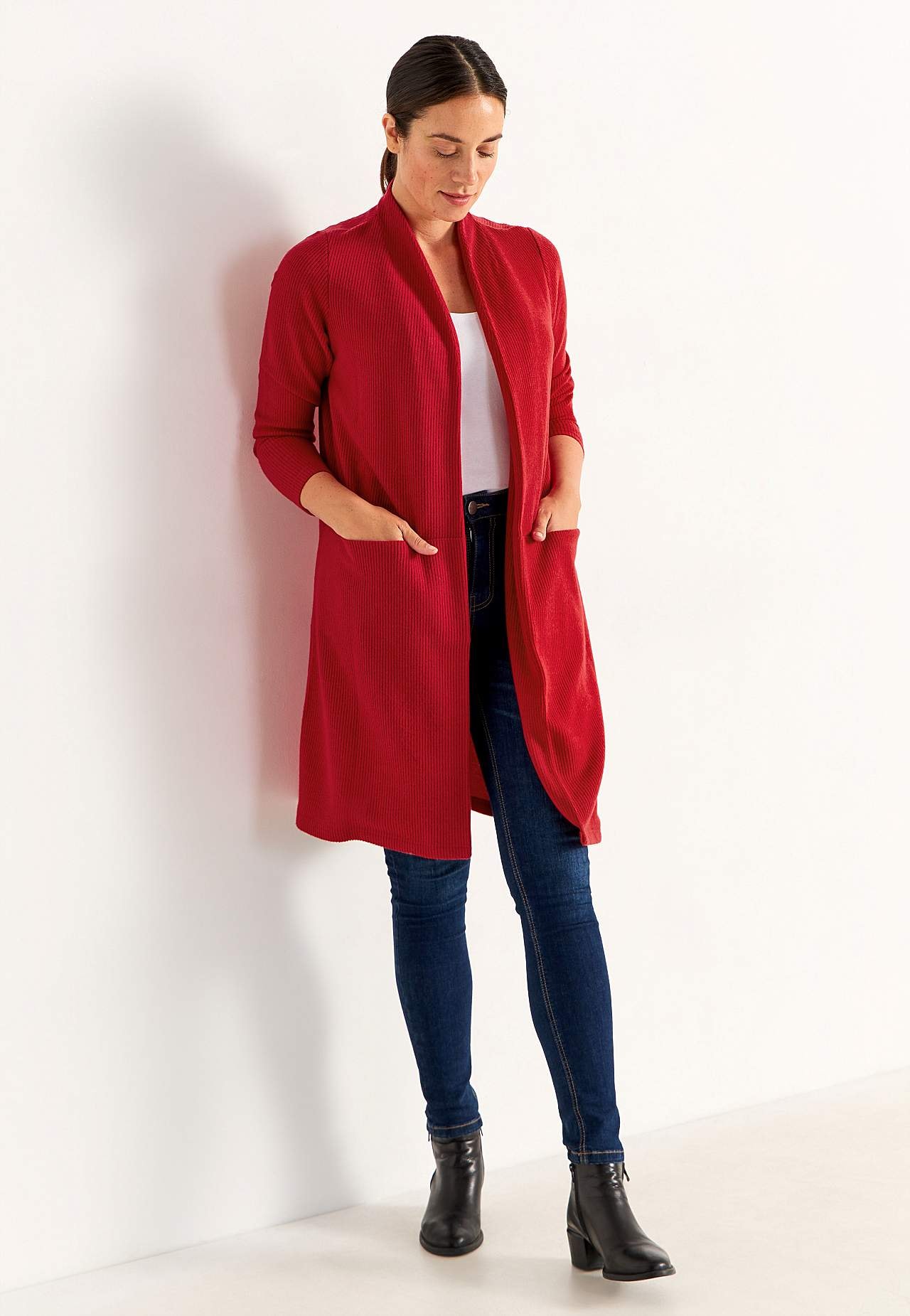 Supermyk cardigan med lommer