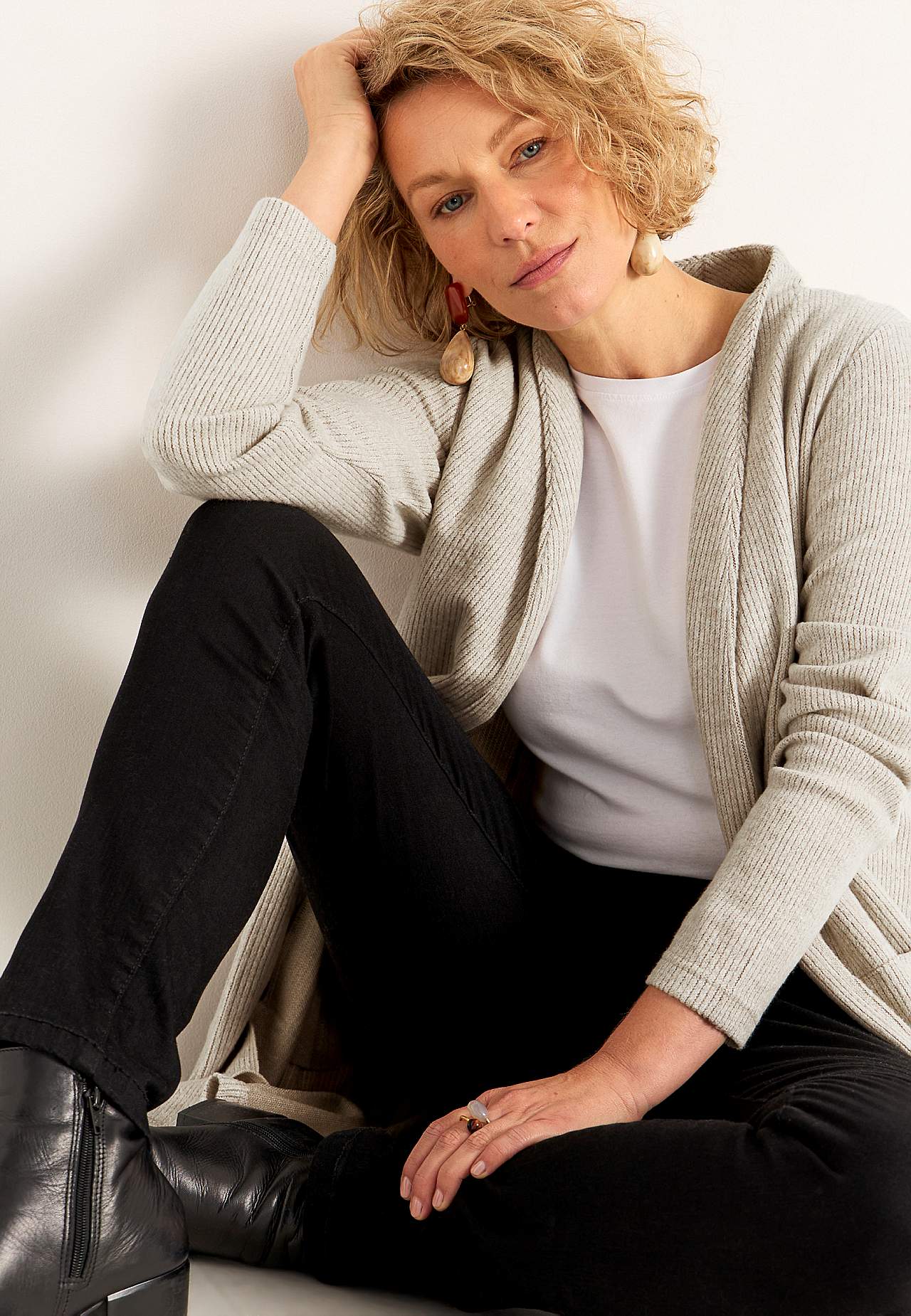 Supermyk cardigan med lommer
