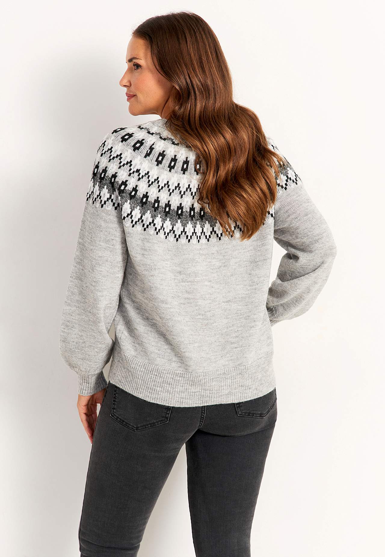Jacquard-mønster cardigan