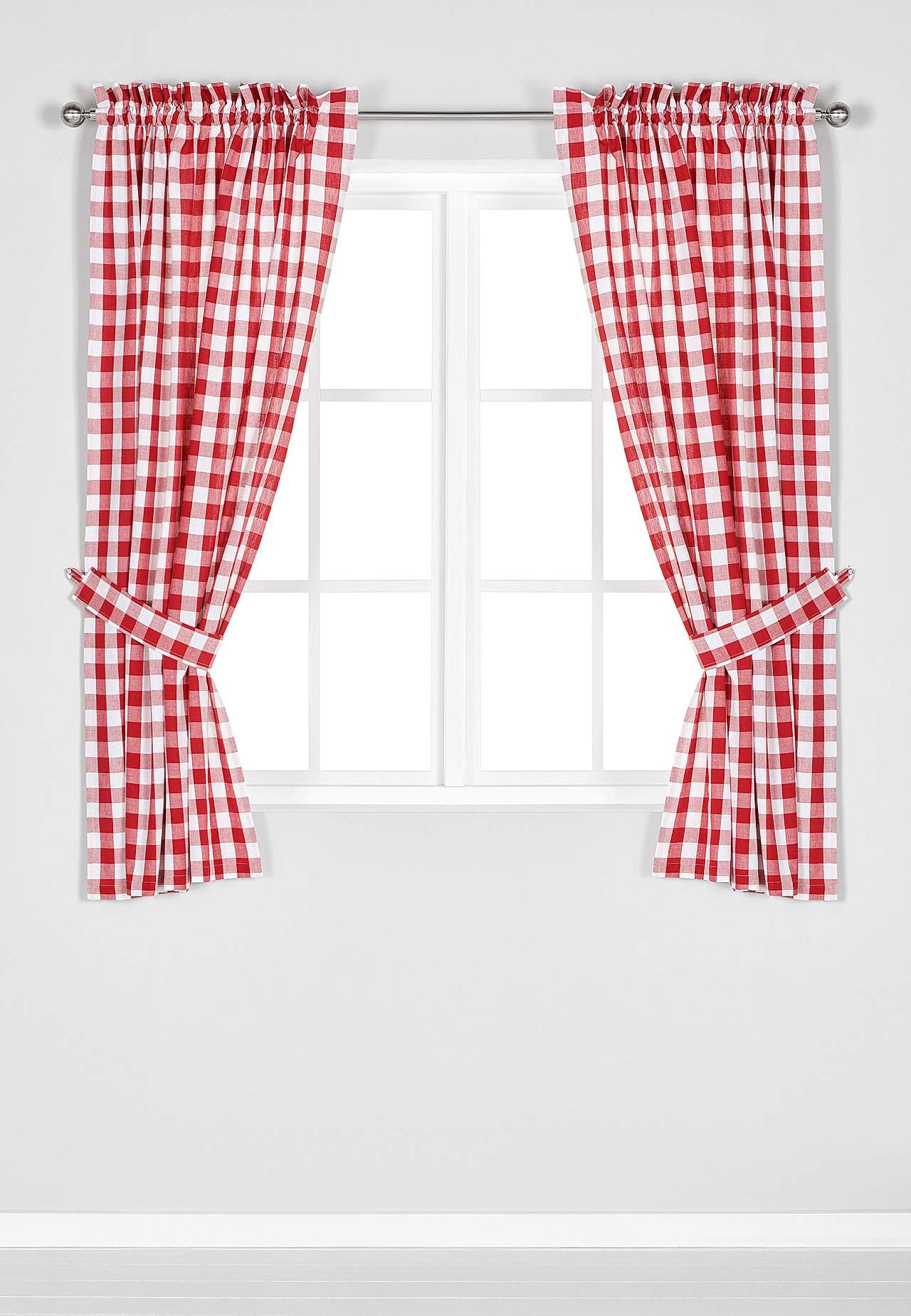 Vevde, rutete gardinlengder 2-pack