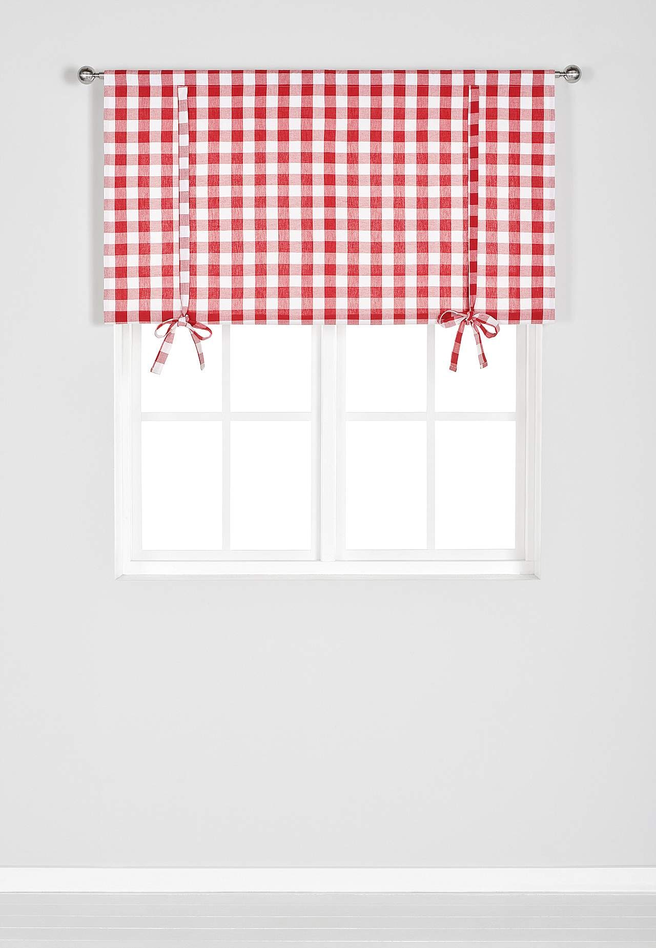 Vevet, rutete liftgardin