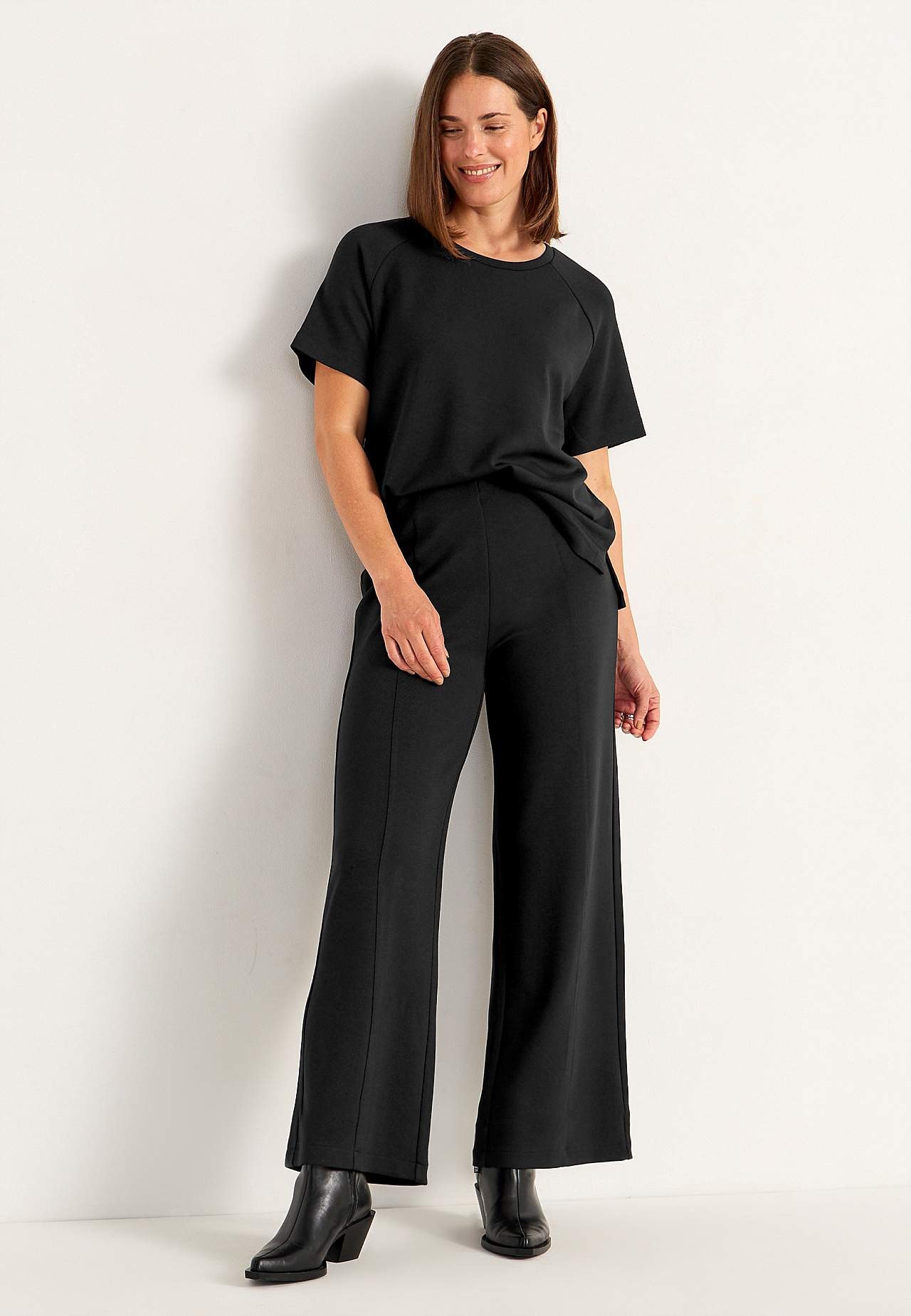 Jerseybukse med vide ben