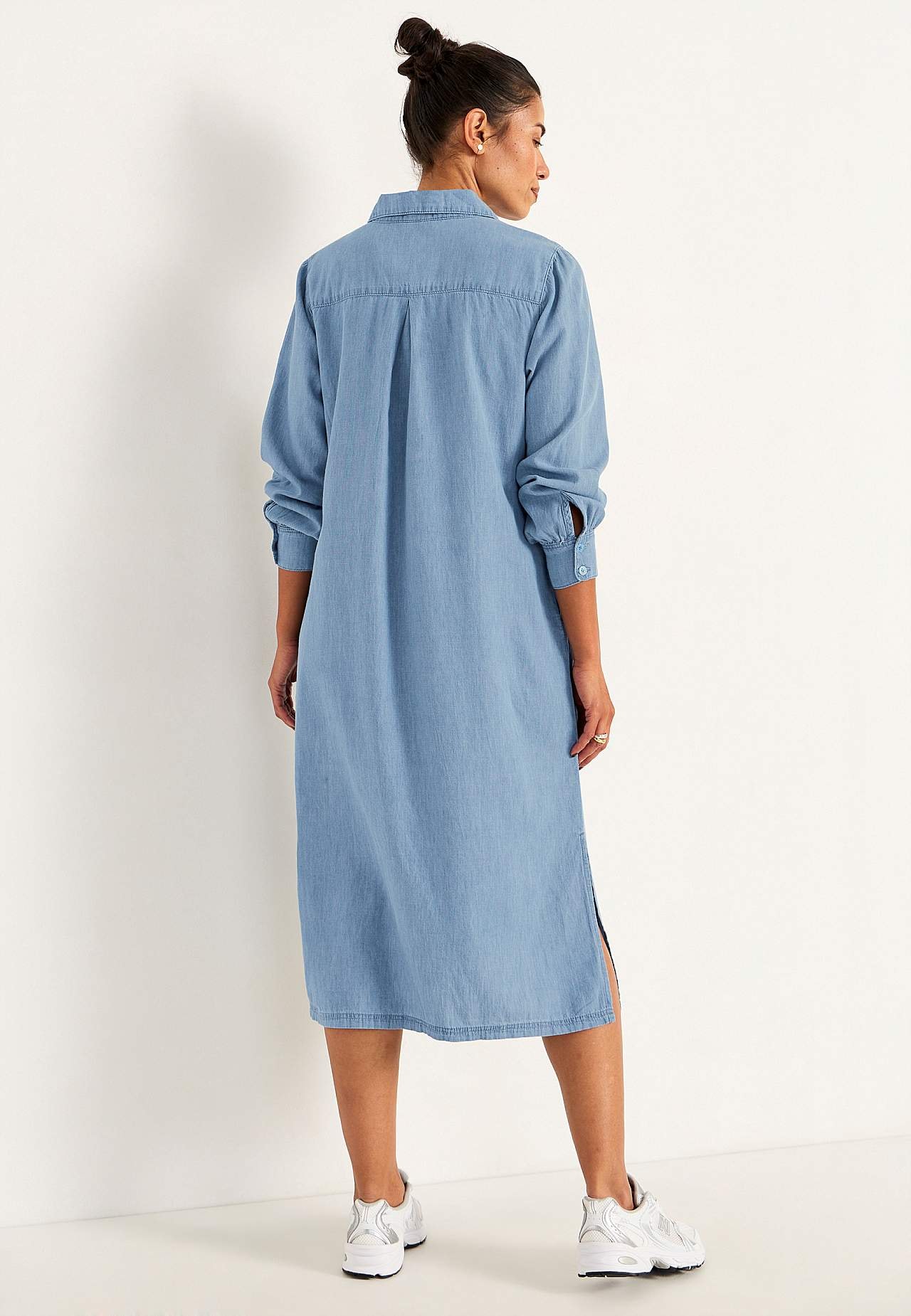 Denimkjole med sidelommer