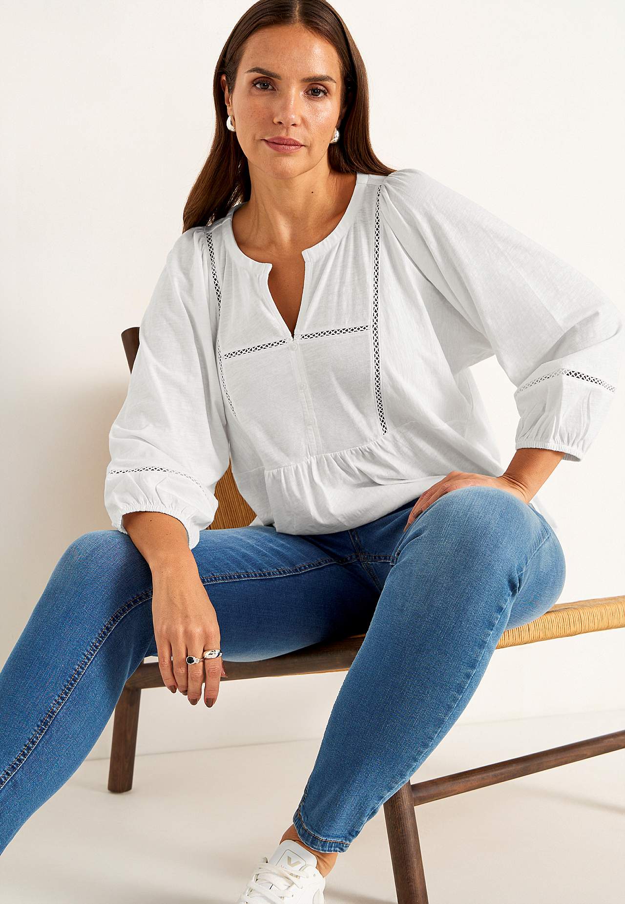 Jerseytopp med boho stil