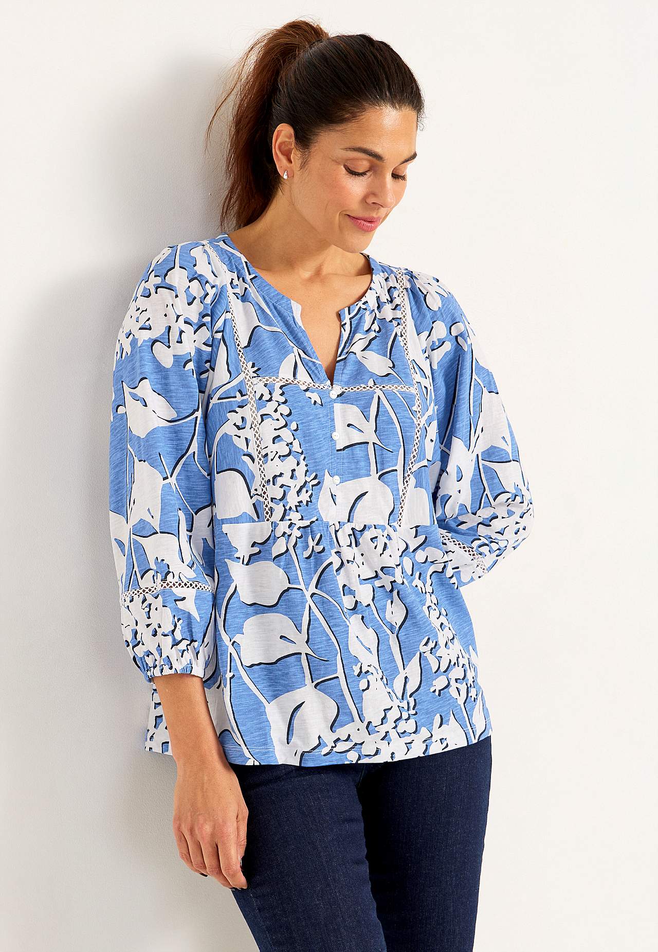 Jerseytopp med boho stil