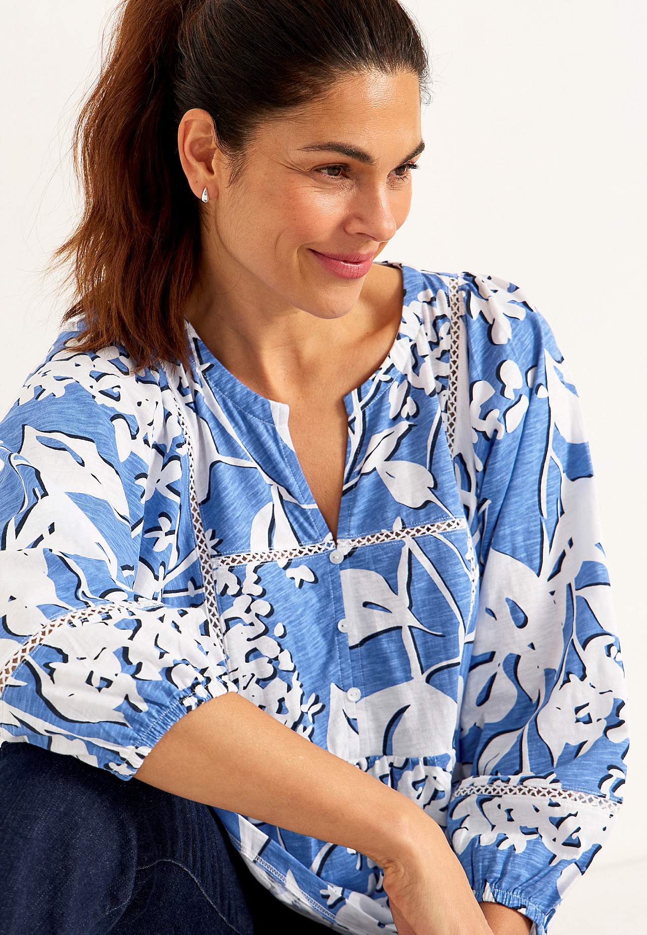 Jerseytopp med boho stil