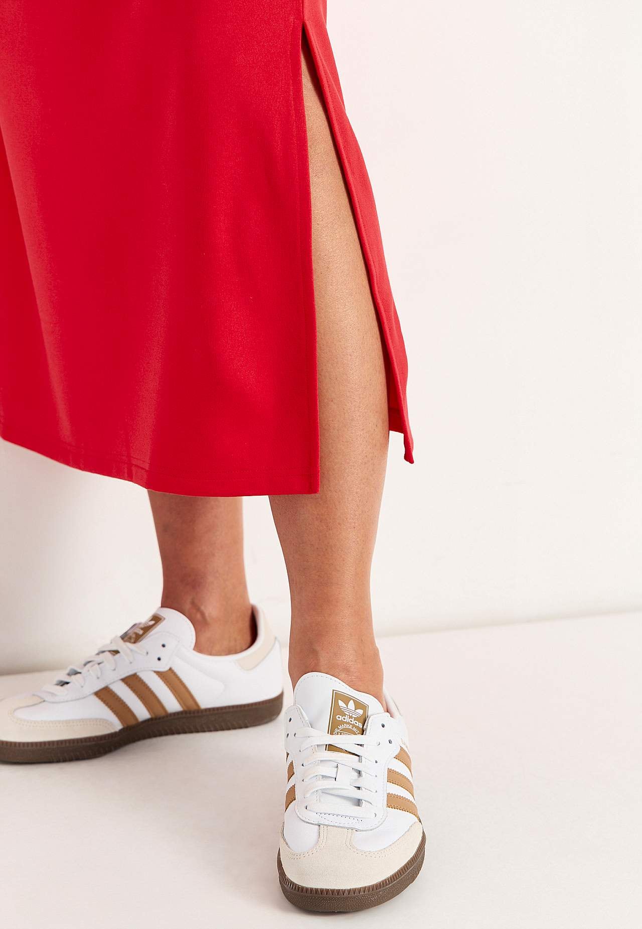 Jersey-kjole i tung kvalitet