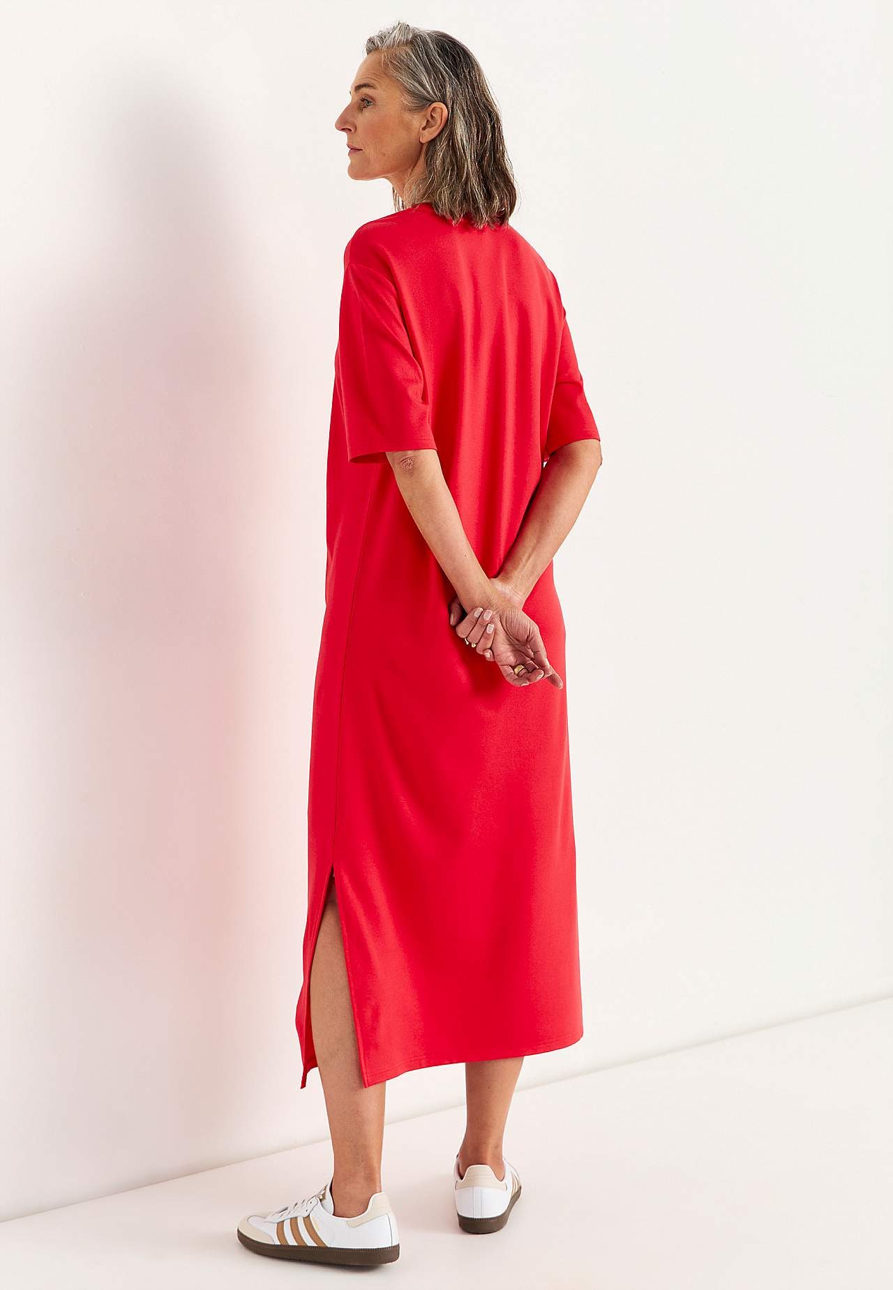 Jersey-kjole i tung kvalitet