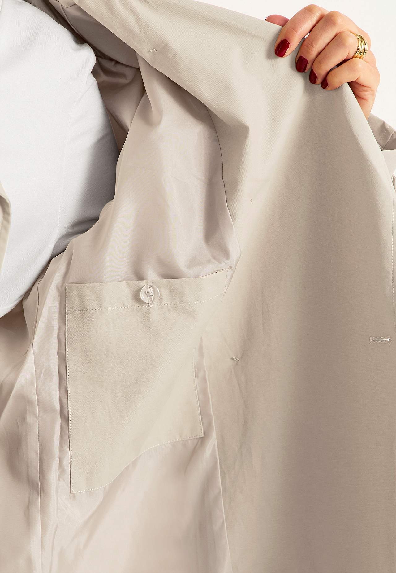 Dobbelbryst trenchcoat