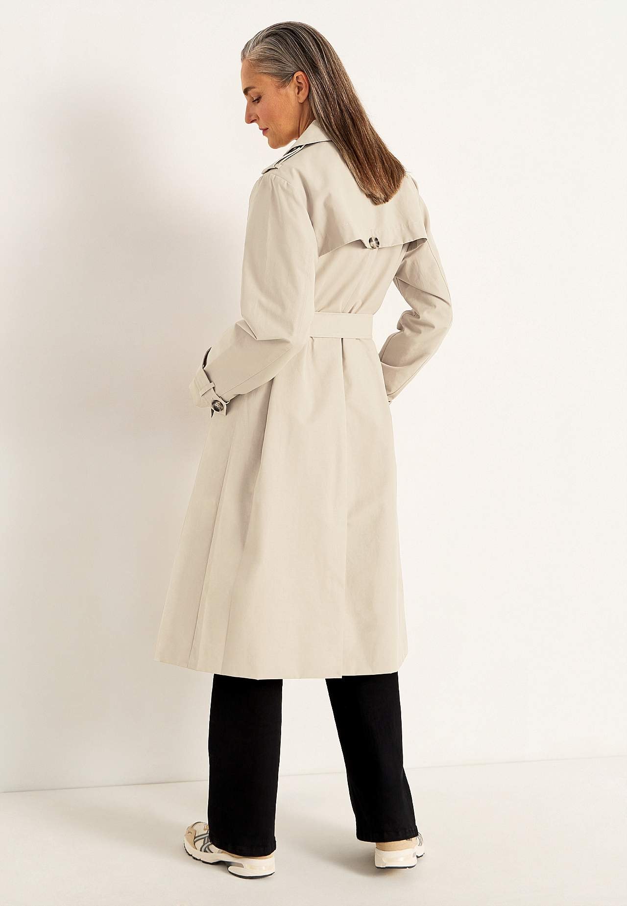 Dobbelbryst trenchcoat
