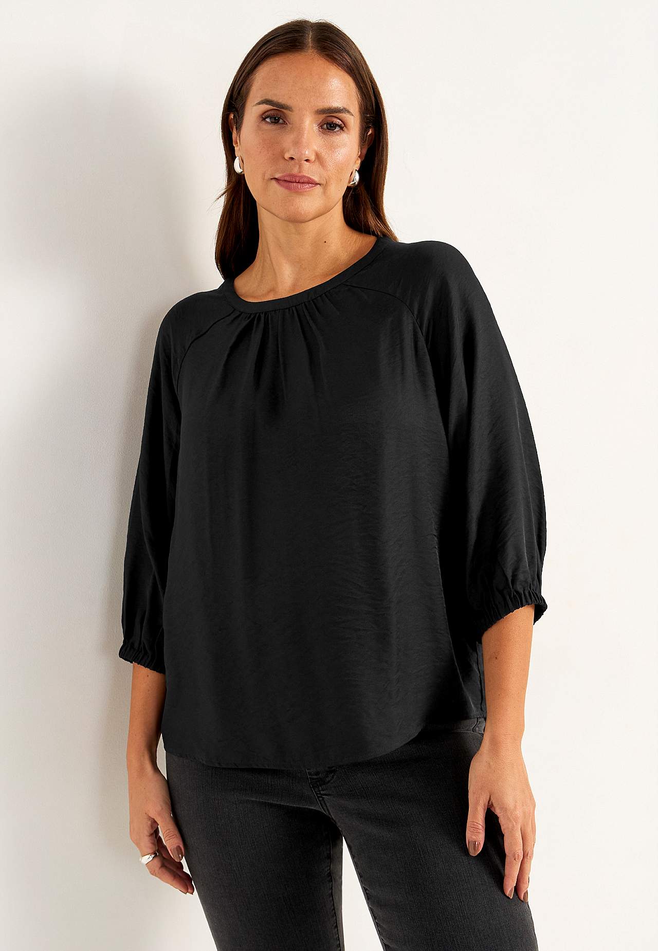 Vevet bluse med struktur