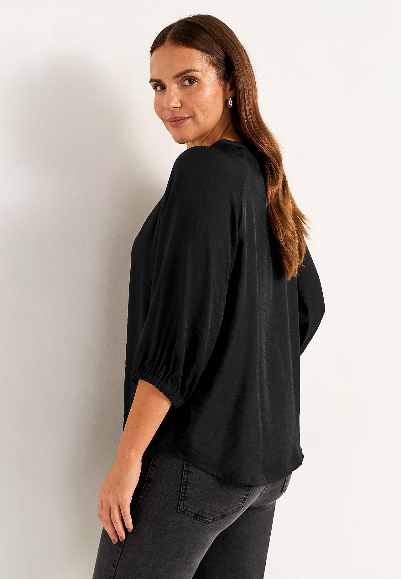 Vevet bluse med struktur