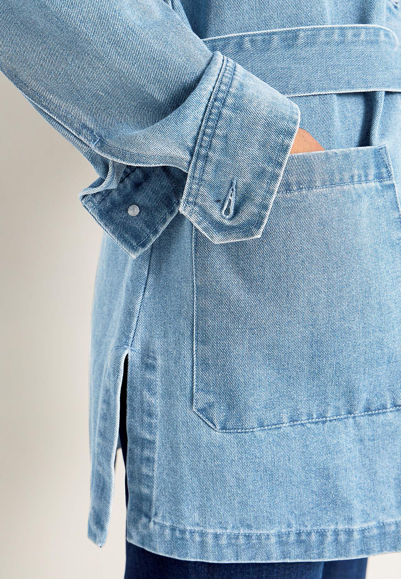 Denimjakke med knytebånd