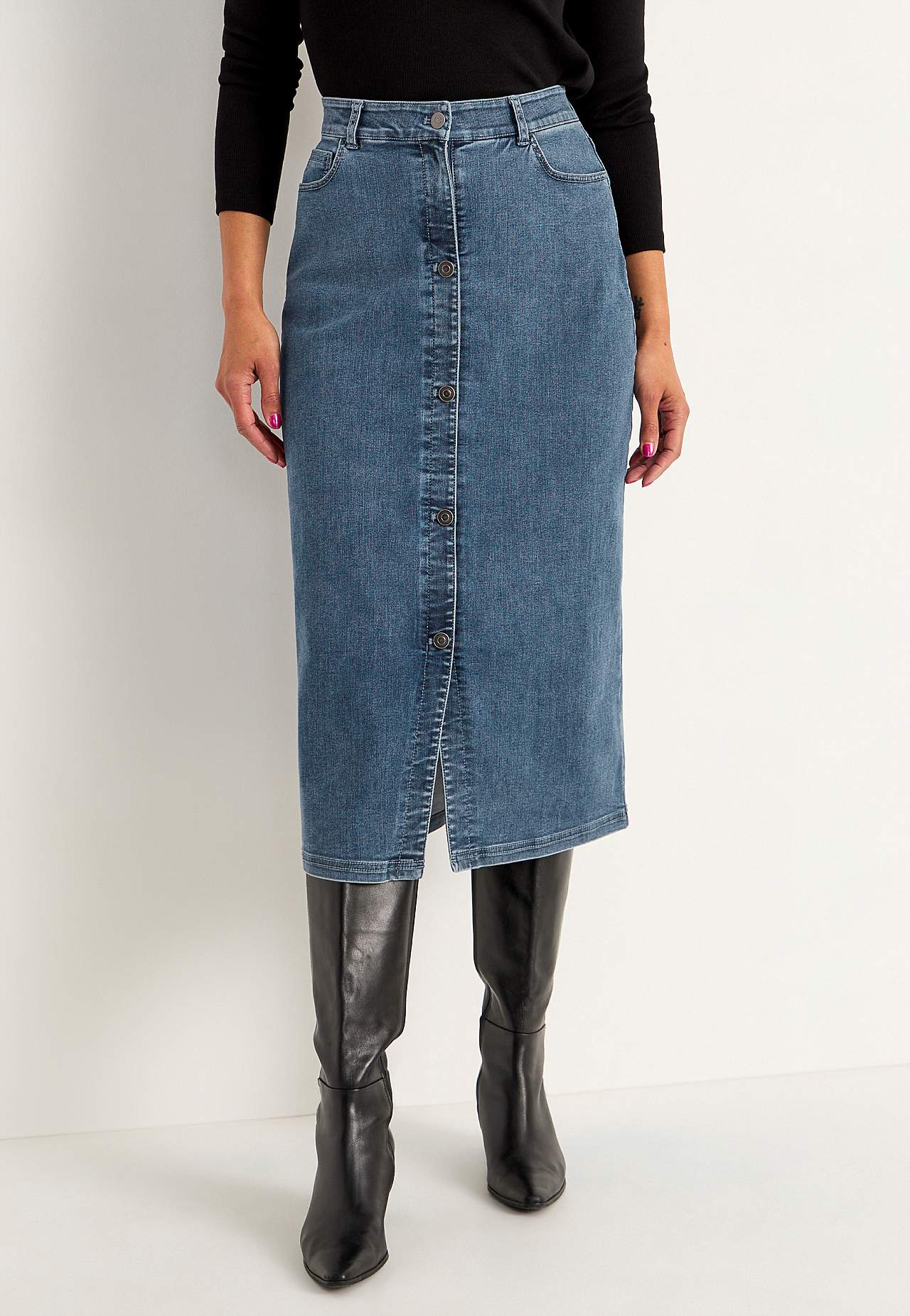 Superstretch denim skjørt