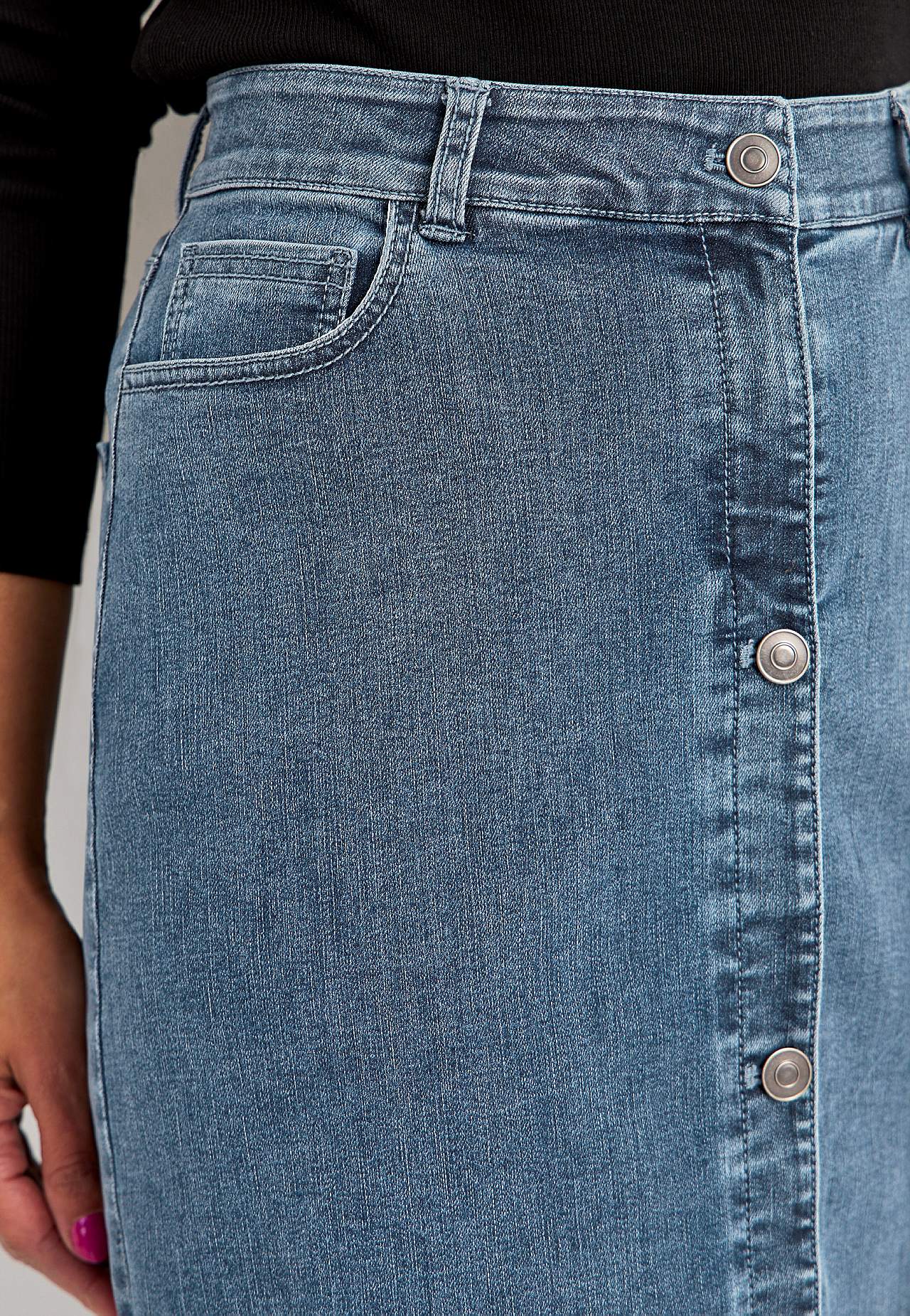 Superstretch denim skjørt