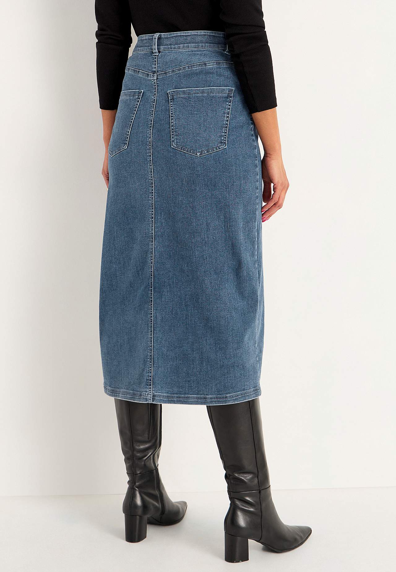 Superstretch denim skjørt