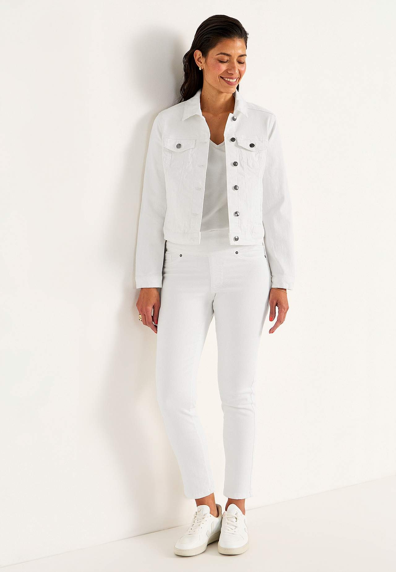 Superkomfortabel ankeljeans i denim