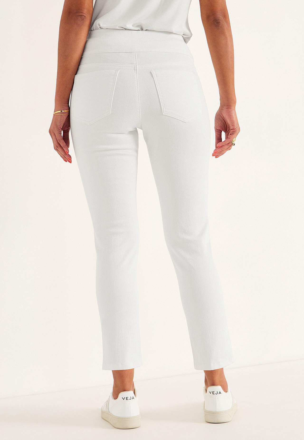 Superkomfortabel ankeljeans i denim