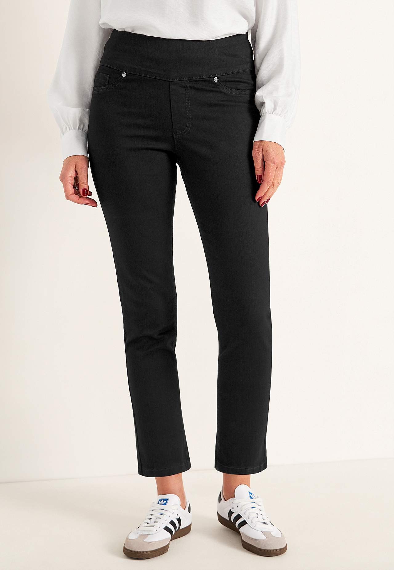 Superkomfortabel ankeljeans i denim