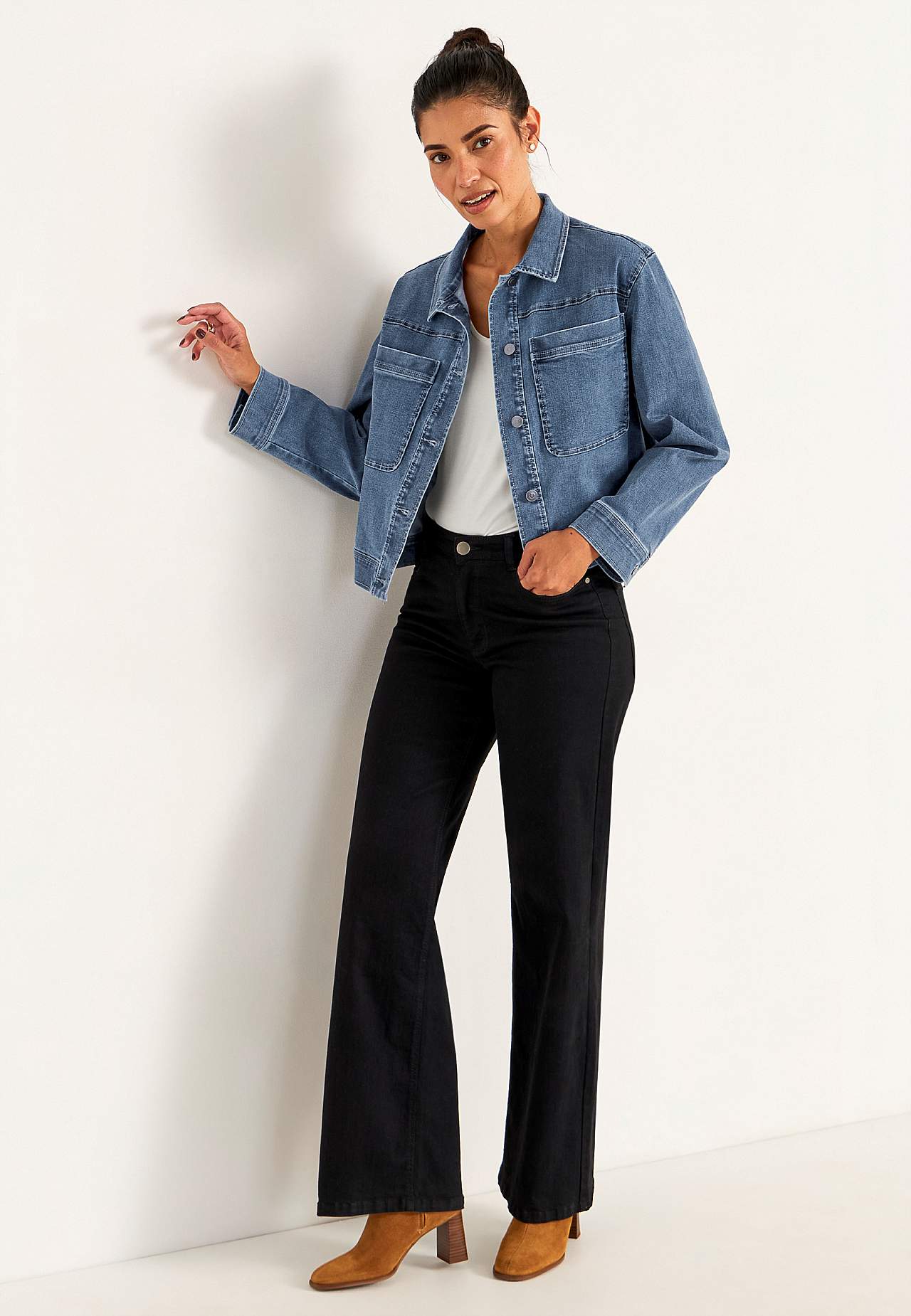 Denimjakke med stretch