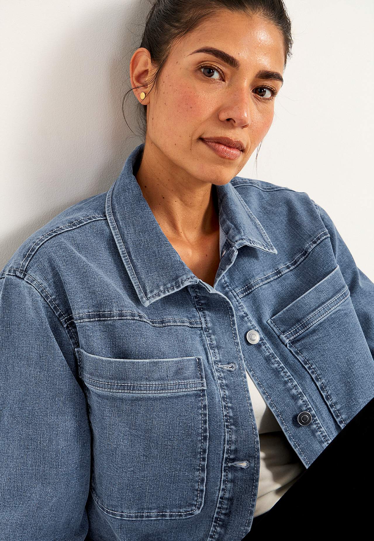 Denimjakke med stretch