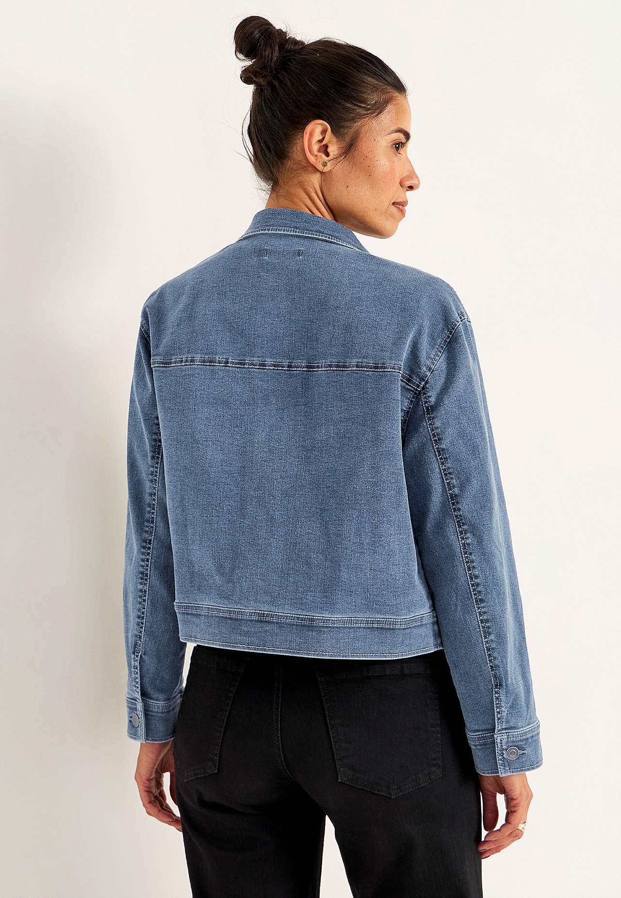 Denimjakke med stretch